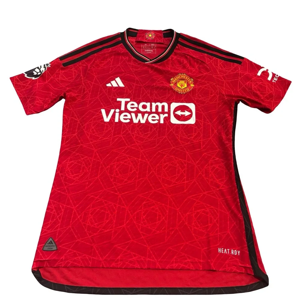 Adidas Manchester United 2023-24 Authentic Home Jersey Red Mens Medium IN3520‎
